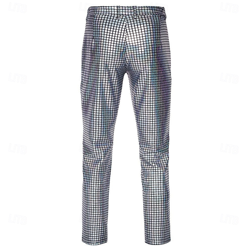 Per uomo Pantaloni Pantaloni Eleganti Pantaloni con paillettes Pantaloni lucidi Pantaloni da ballo Tasca Semplice Comodità Lunghezza intera Feste Affari Quotidiano Moda Streetwear Argento Nero del 2026 a $22.99 –P7