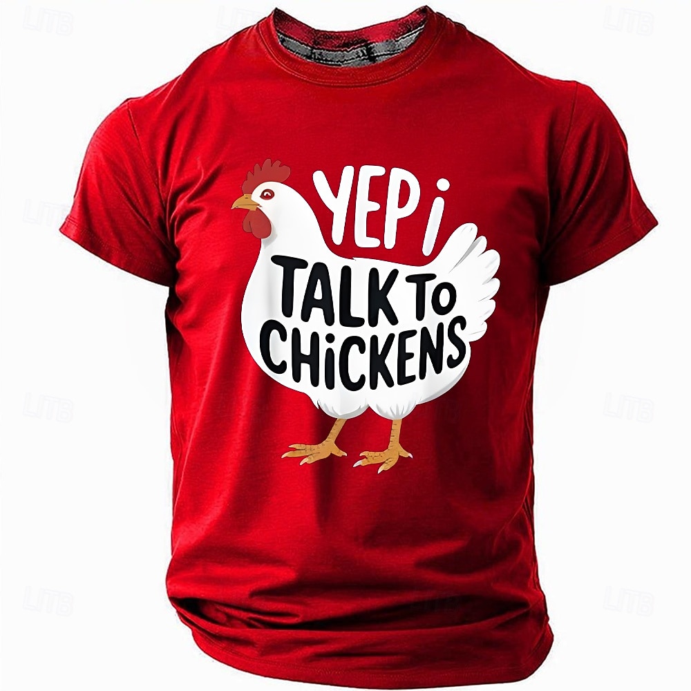 Funny Chicken T-shirt, Yep I Talk to Chickens Shirt, Poultry Farmer Humor Tee, Cute Farm Animal Graphic Gift for Men, Chicken Lover Farm Life Apparel, Sizes S M L XL XXL XXXL 2026 - $21.99 –P4