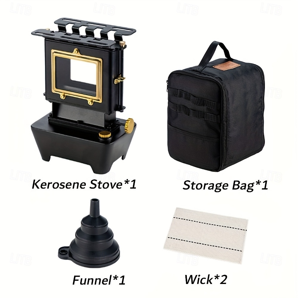 Vintage Coal Oil Stove, Outdoor Fire Pit with Glass Screen, Sturdy Metal Construction, No Electricity Needed, for Camping Backyard BBQ Tea & Cooking, Portable Camping Stove, Elegant Design, Durable Co 2026 - $388.79 –P8