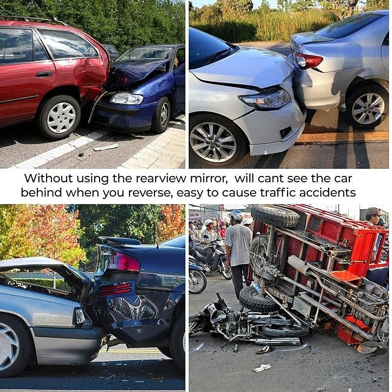 Автомобильное зеркало заднего вида, широкоугольное выпуклое зеркало с креплением, универсальное, подходит для автомобилей, внедорожников, грузовиков - прочный АБС-материал, простая установка, 2025 - $9.99 –P5