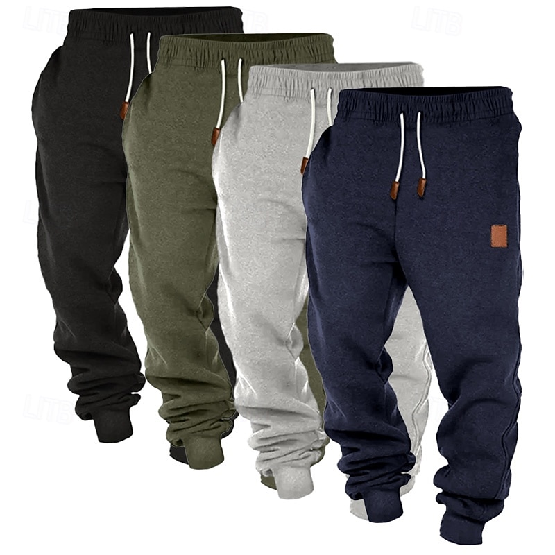 Homme Joggings Joggeurs Pantalon en polaire Pantalons Cordon de serrage Taille Élastique Pack multiple Uni Confort Longueur complète Extérieur Quotidien Sortir Mode Style Classique 1 2 Micro-Élastique de 2026 ? $42.99 –P8