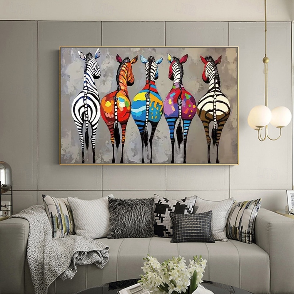 Hang-geschilderd olieverfschilderij Handgeschilderde Horizontaal Dieren Tekenfilm Modern Zonder Inner Frame (Geen frame) 2026 - $123.99 –P2