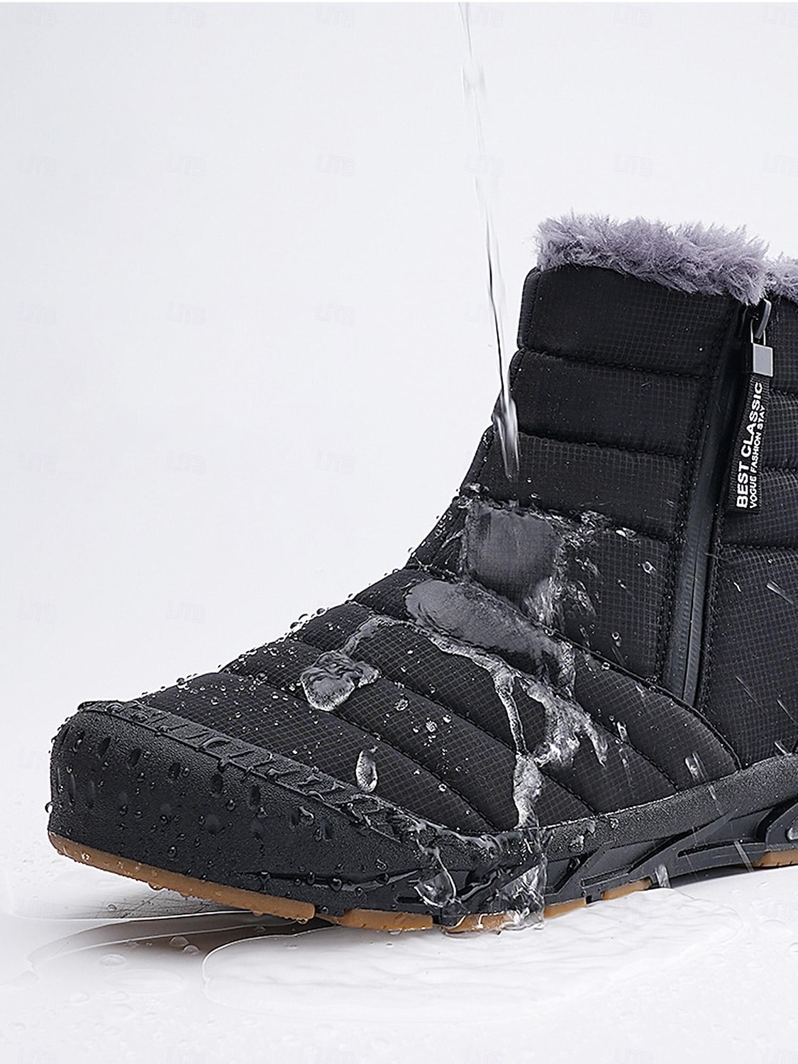 Women's Burgundy Fur Lined Ankle Boots - Waterproof Winter Snow Shoes with Anti-Slip Rubber Sole, Warm Cozy Footwear for Outdoor and Casual Wear 2026 - $54.99 –P8