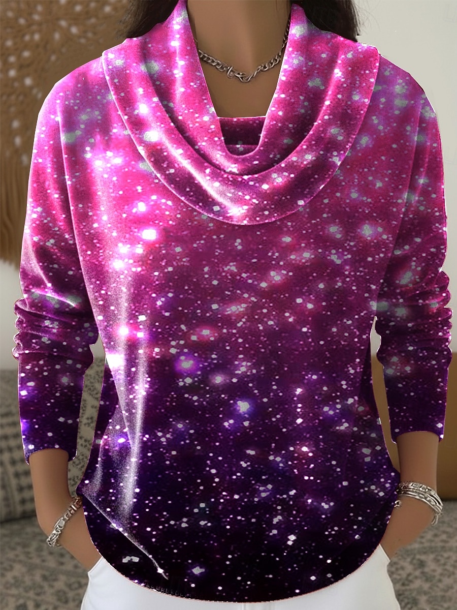 Nieuwjaar Dames Fluweel Ombre Elegant Dagelijks Dagelijks Avond Feest Vakantiekleding blauw Marine Blauw Fuchsia Bruin Herfst Winter 2026 - $32.99 –P2