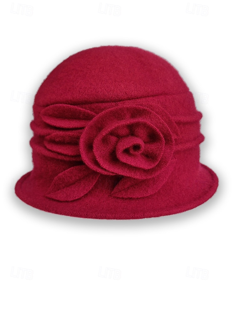 Naisten villainen talvipipo kukkakuviolla, useita värejä, mukava ja tyylikäs jouluun ja kylmään säähän 2026 - $19.99 –P6