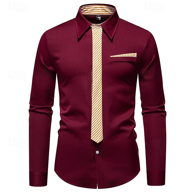 Loucos anos 20 Anos 20 Retro Vintage Blusa / Camisa Mafioso Padrinho Corte Justo Fantasia Homens Baile de Máscaras Traje de festa para noite Negócio / Cerimônia / Casamento Festa de Solteira Adulto de 2026 por $32.99 –P10