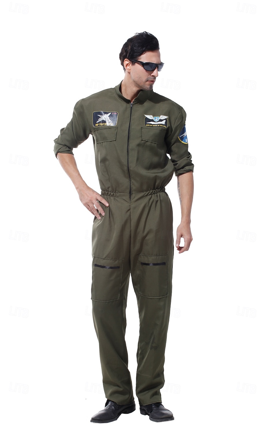 Fancy kostuum Jumpsuit Uniform Piloot Astronaut Cosplay Kostuum Volwassenen Voor heren Halloween Carnaval Feest Prestatie Aankleden 2026 - $44.99 –P4