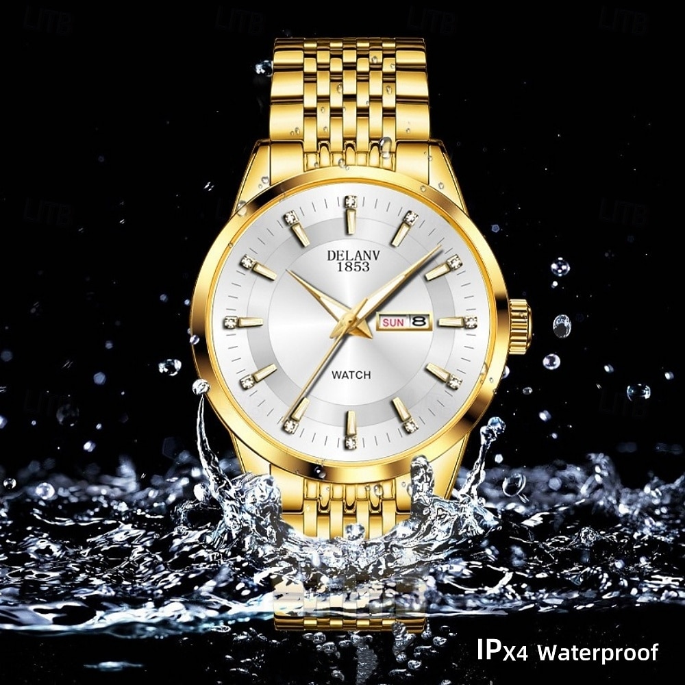 Передовые наручные часы для мужчин модные кварцевые часы для мужчин с стальным корпусом и ремешком отображение даты и календаря люминесцентный циферблат лучший выбор подарка для мужчин 2026 - $22.99 –P5