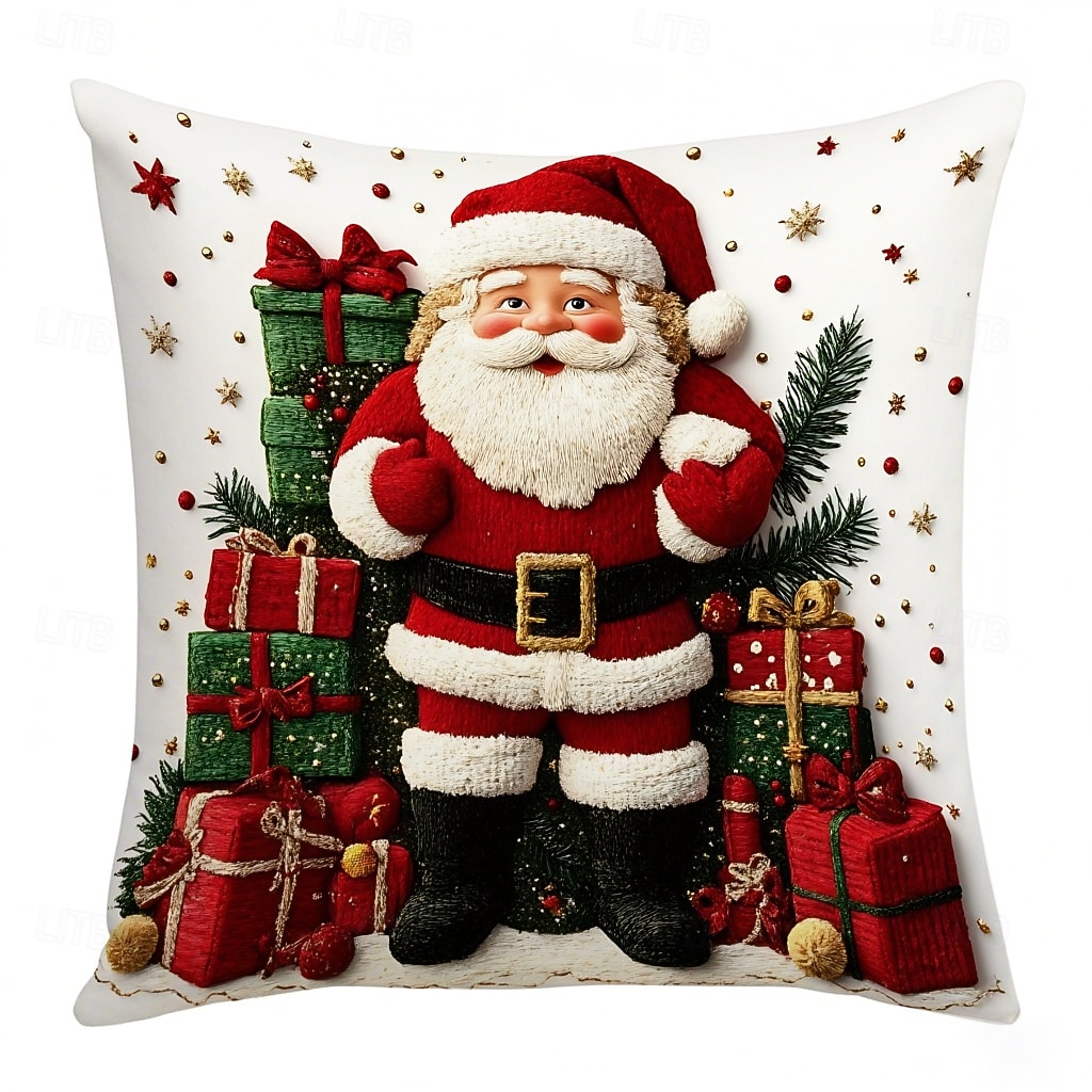 Housse de coussin bonhomme de neige de Noël, imprimée en 2D, douce et moelleuse, pour canapé, salon et décoration de Noël. de 2025 ? $9.99 –P9