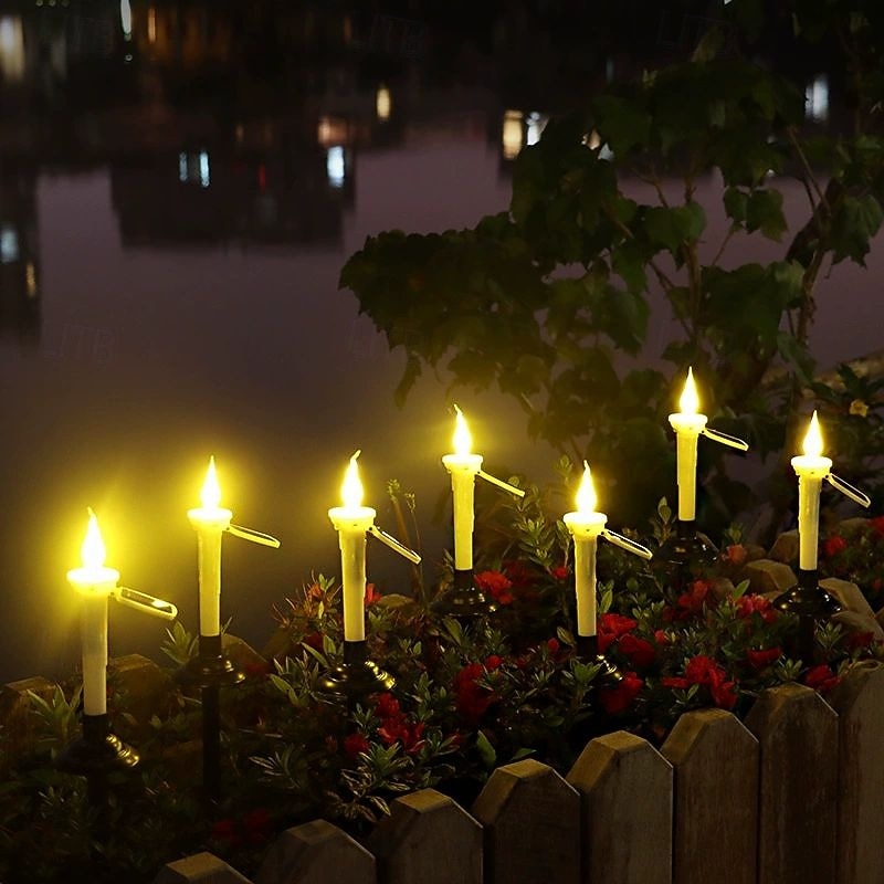 4/6pcs Outdoor Solar Ghost Candle LED Garden Light Home Patio Lawn Landscape Light  Wedding Outdoor Path Camping Atmosphere Waterproof Decoration 2026 - $39.99 –P7