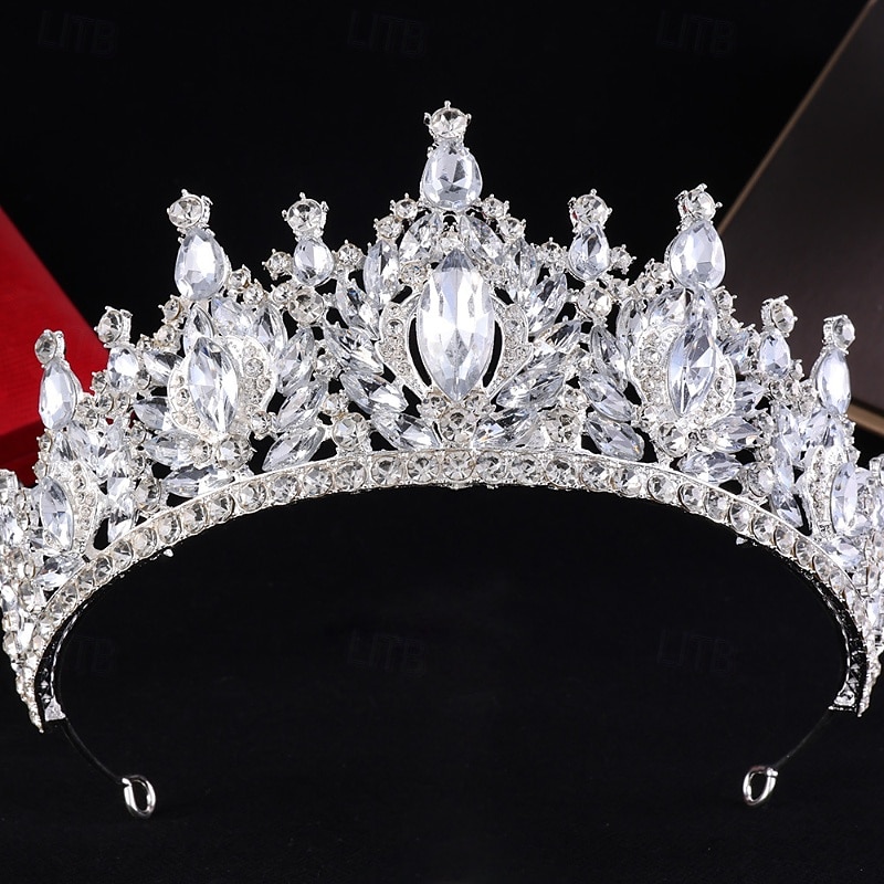 Crown Tiaras Hodepryd Legering Bryllup Bursdag Elegant søt stil Med Rhinsten Hodeplagg Hodeplagg 2025 - $14.99 –P3