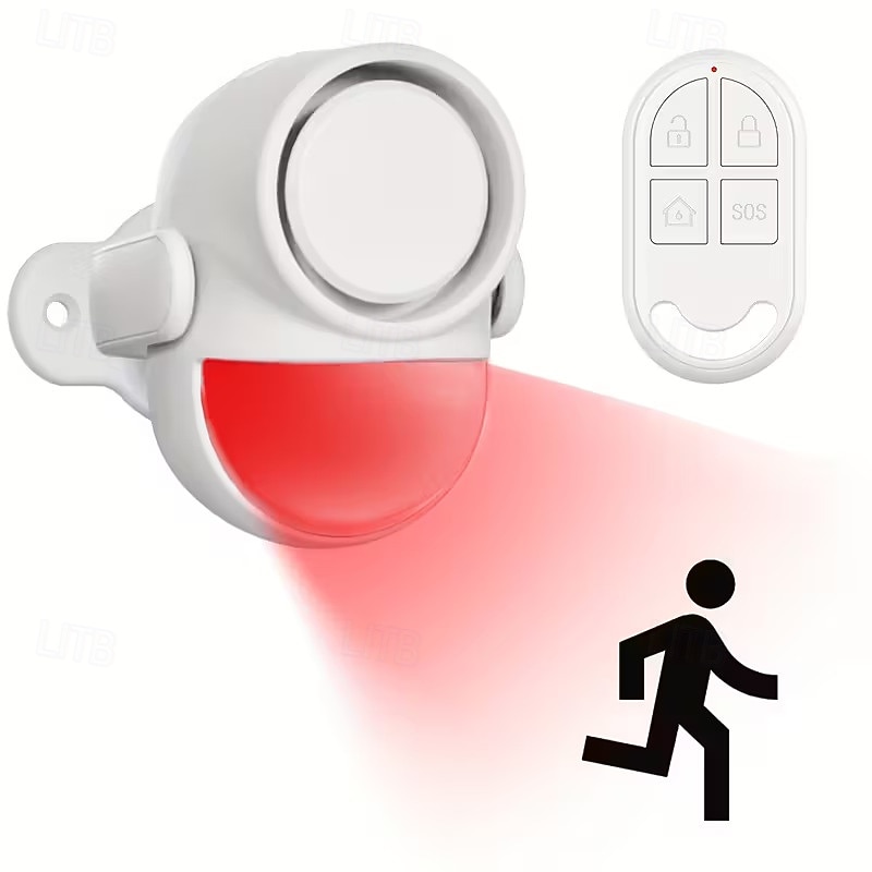 125dB Loud Motion Sensor Alarm Indoor Wireless Infrared Security Motion Detector With Warning Light/Remote Control Suitable for Homes/Sheds/Garages 2025 - $28.99 –P1