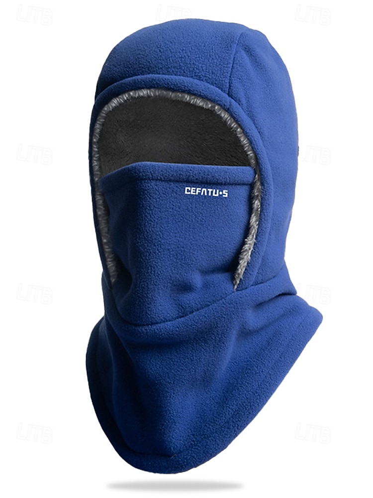 Férfi poliészter gyapjú símaszk és nyakmelegítő, szélálló, többszínű, ideális téli sportokhoz és szabadtéri tevékenységekhez 2025 - $18.99 –P4