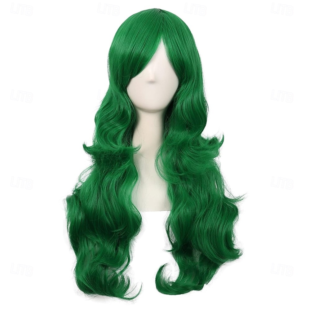 Peruca de Carnaval 2026 Vermelho Preta Azul Encaracolado Longo Peruca sintética para festivais Mardi Gras Parada Cabelo para fantasia de cosplay para Feminino de 2026 por $21.99 –P1