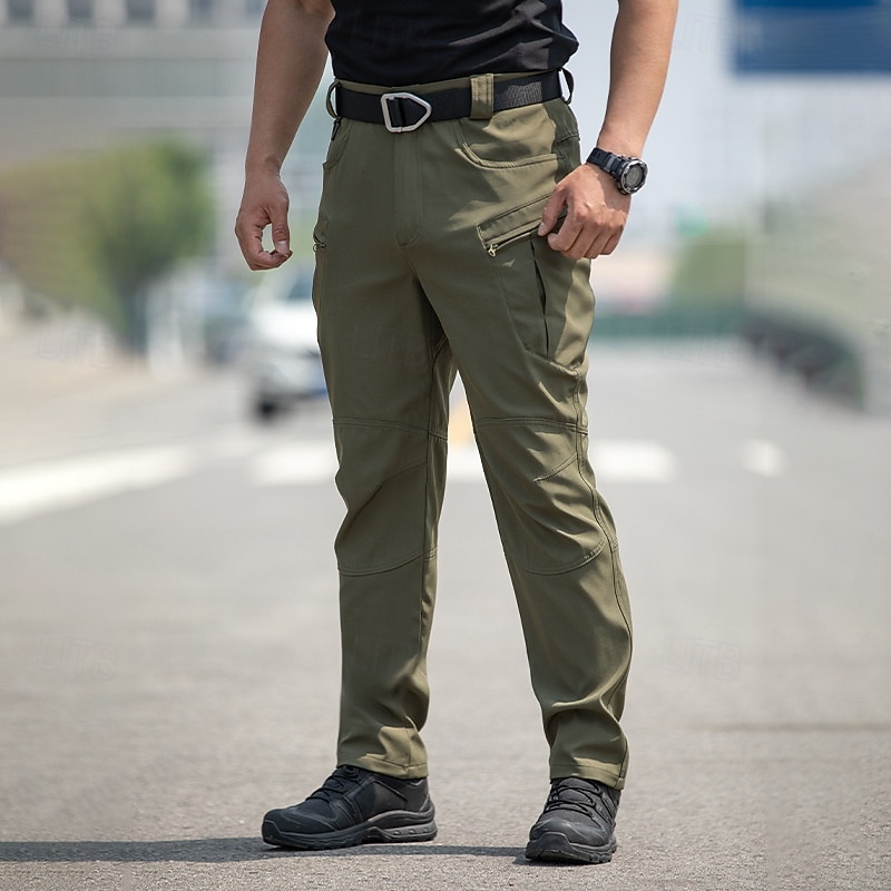 Men's Cargo Pants Trousers Multi Pocket Solid Color Windproof Wearable Daily Outdoor Camping & Hiking Streetwear Stylish Blue Camouflage khaki Micro-elastic 2026 - $24.99 –P12