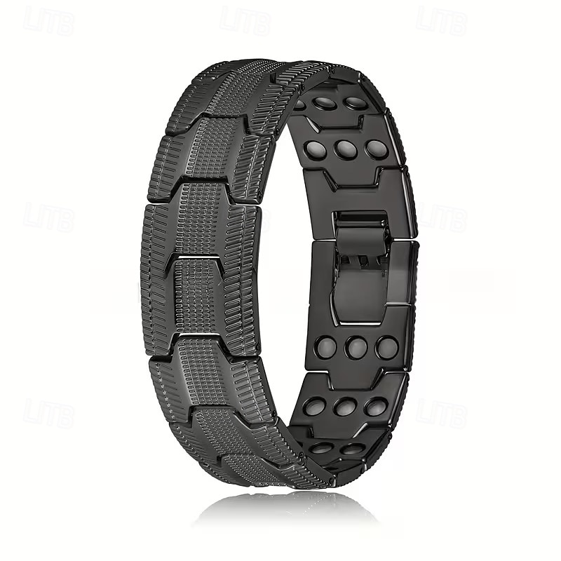 herrmagnetiskt armband - tre rader stark magnet - justerbart magnetiskt pärlarmband, elegant smycke i legering som present till pappa, mamma, jul, födelsedag, flera färger, herrmagnetiskt armband 2026 - $15.99 –P14