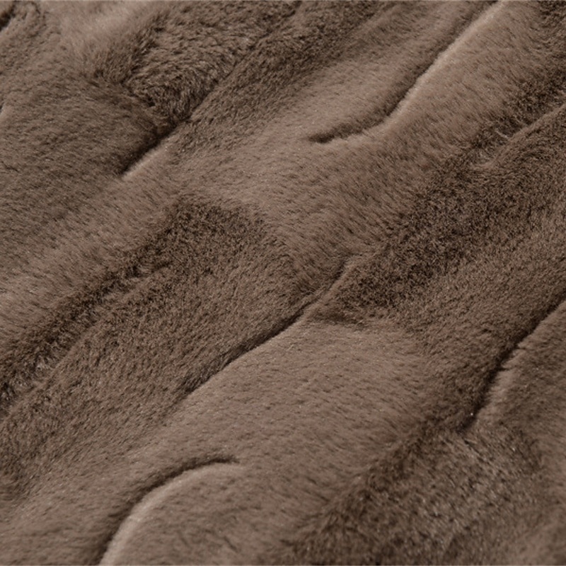 Hombre Chaqueta de Invierno Abrigo de piel sintética Vacaciones Diario Mantiene abrigado Vellón Otoño Invierno Plano Moda Ropa de calle Diseño Largo Negro Marrón Chaquetas 2026 - $75.99 –P9