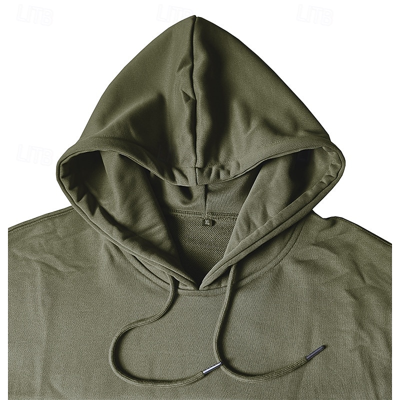 Herren Kapuzensweatshirt Pullover Kapuzensweatshirt Aprikose Weinrot Schwarz Weiß Armeegrün Mit Kapuze Farbblock Einfach Patchwork Farbblock Kängurutasche Sport & Outdoor Lässig Täglich Streetwear 2026 - $34.99 –P8