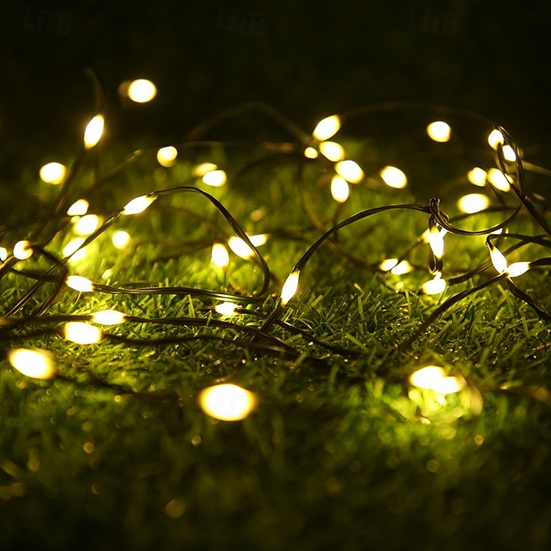 Tree Decorative Lights Fairy String Lights Green PVC Copper Wire Lights Indoor and Outdoor Waterproof Courtyard Party Festival Wedding Decoration 8 Functions Low Voltage Plug in 2026 - $14.49 –P4