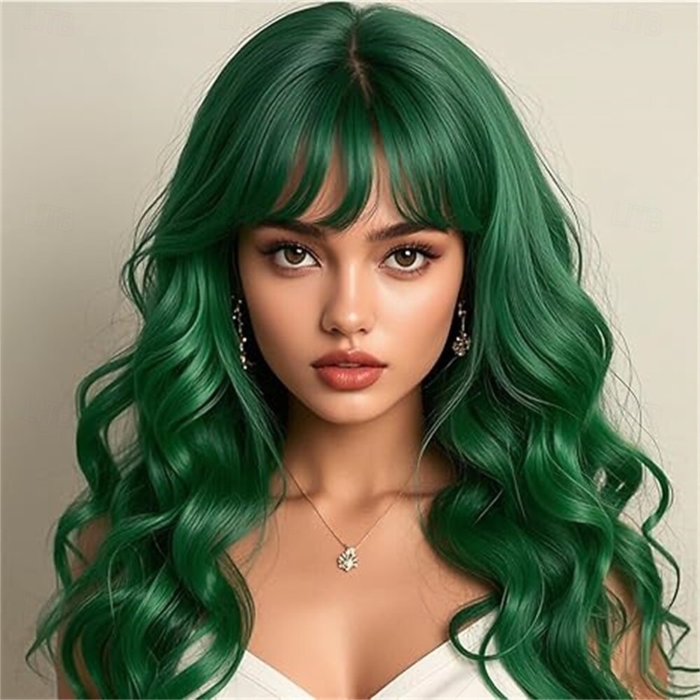 Карнавальный парик 2026 Фиолетовый Зеленый Оранжевый Кудрявый Волнистый Длинные Синтетический фестивальный парик Вторник на масляной неделе Парад Волосы для косплей-костюма для Женский 2026 - $21.99 –P10