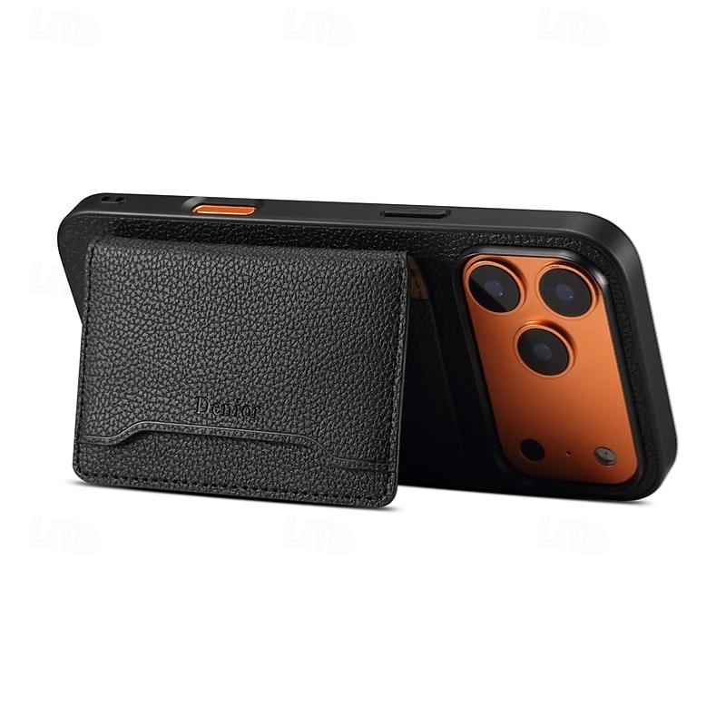 telefon Etui Til iPhone 17 Pro Max 17 Air 17 16 15 14 Pro Max Plus 13 Pro Max Bakdeksel med stativ Støtsikker Kontor / Bedrift PU lær 2026 - $22.99 –P2