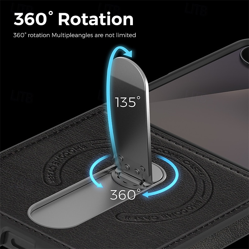 Phone Case For Samsung Galaxy Z Flip 7 Z Flip 6 Z Flip 5 Z Flip 4 Z Flip 3 Back Cover Magnetic Adsorption with Stand Holder Magnetic Support Wireless Charging Retro PC PU Leather 2026 - $20.99 –P4