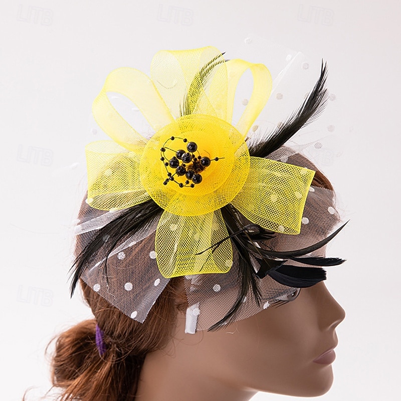 Headdress Feathers Beads Wedding Birthday Elegant Vintage With Rhinestone Headpiece Headwear 2026 - $16.49 –P19