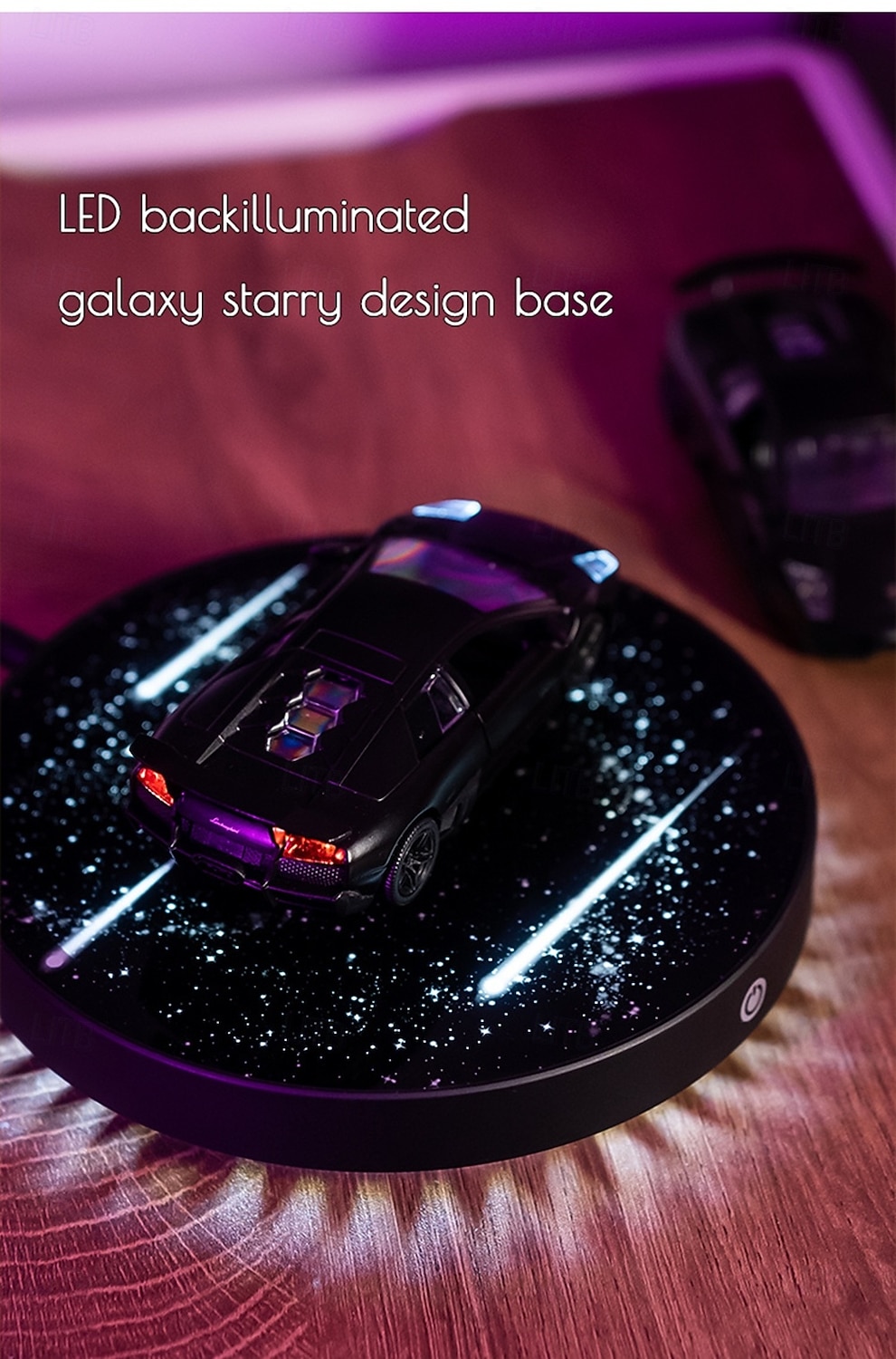Magnetic Levitation Black Cast Car with Luminous Circular Starry Sky Base Featuring Real LED Energy-saving Lighting Effect Controlled By Switch Freely Rotating in The Air for Valentine's Day Gift 2026 - $109.99 –P4