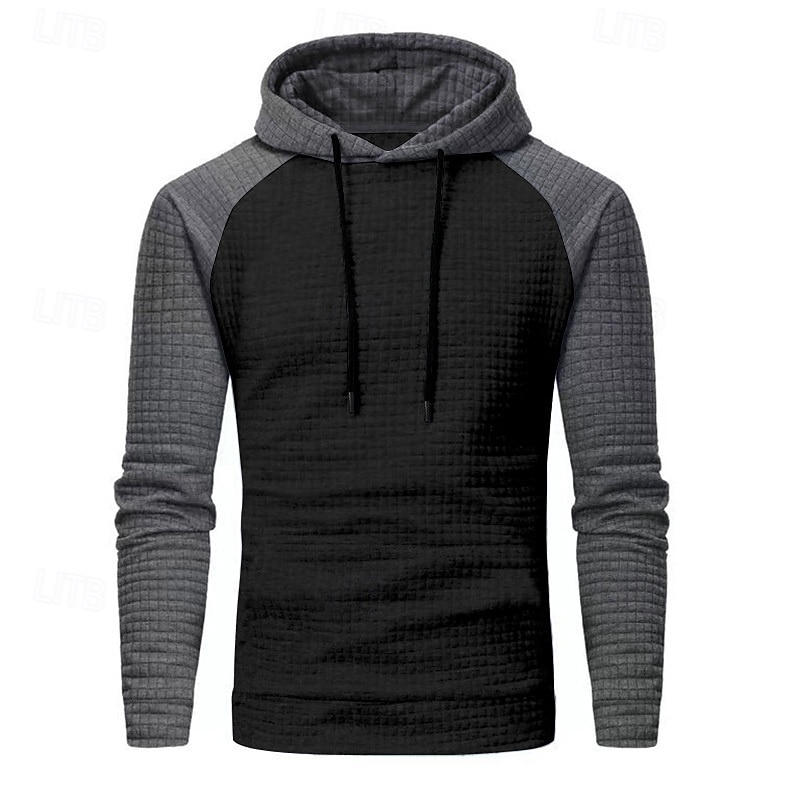 Homens Moletom Estacionar Preto Cinza Claro Cinzento Escuro Cinzento Com Capuz Bloco de cor Com Cordão Desportos e Ar livre Casual Diário Impressão 3D Roupa de rua Roupa de Esporte Casual Outono de 2026 por $19.99 –P16