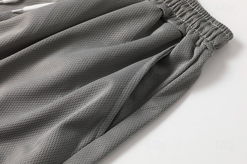 Per uomo Attivo Pantaloncini Pantaloncini casual Tasche A cordoncino Design elastico con coulisse Tinta unica Comfort Traspirante Breve Sportivo Informale Giornaliero Di tendenza Streetwear Nero del 2026 a $9.49 –P10