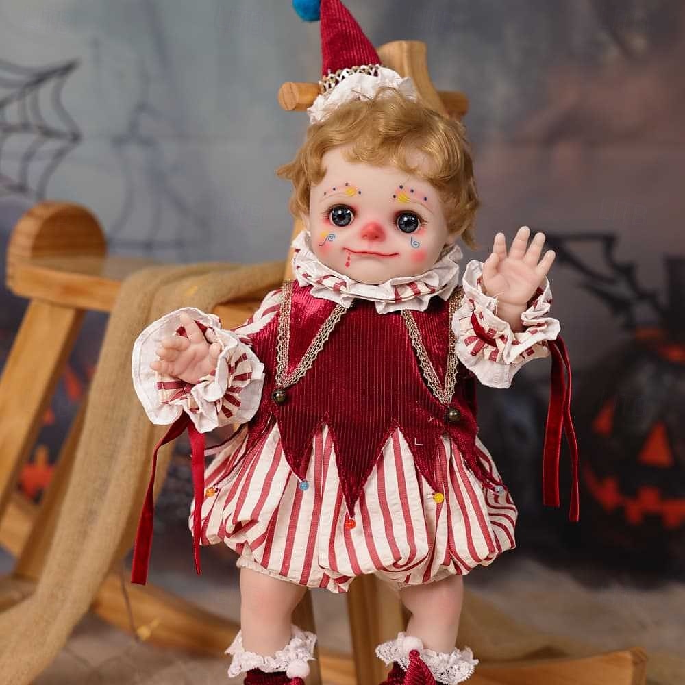 Poupées Filles Clown Reborn de 18 Pouces avec Cheveux Bouclés Chapeau à Carreaux Costume de Clown et Mini Tambour Poupées pour Filles de 5 Ans Cadeau de Noël pour Parents et Collectionneurs de 2025 ? $147.99 –P3