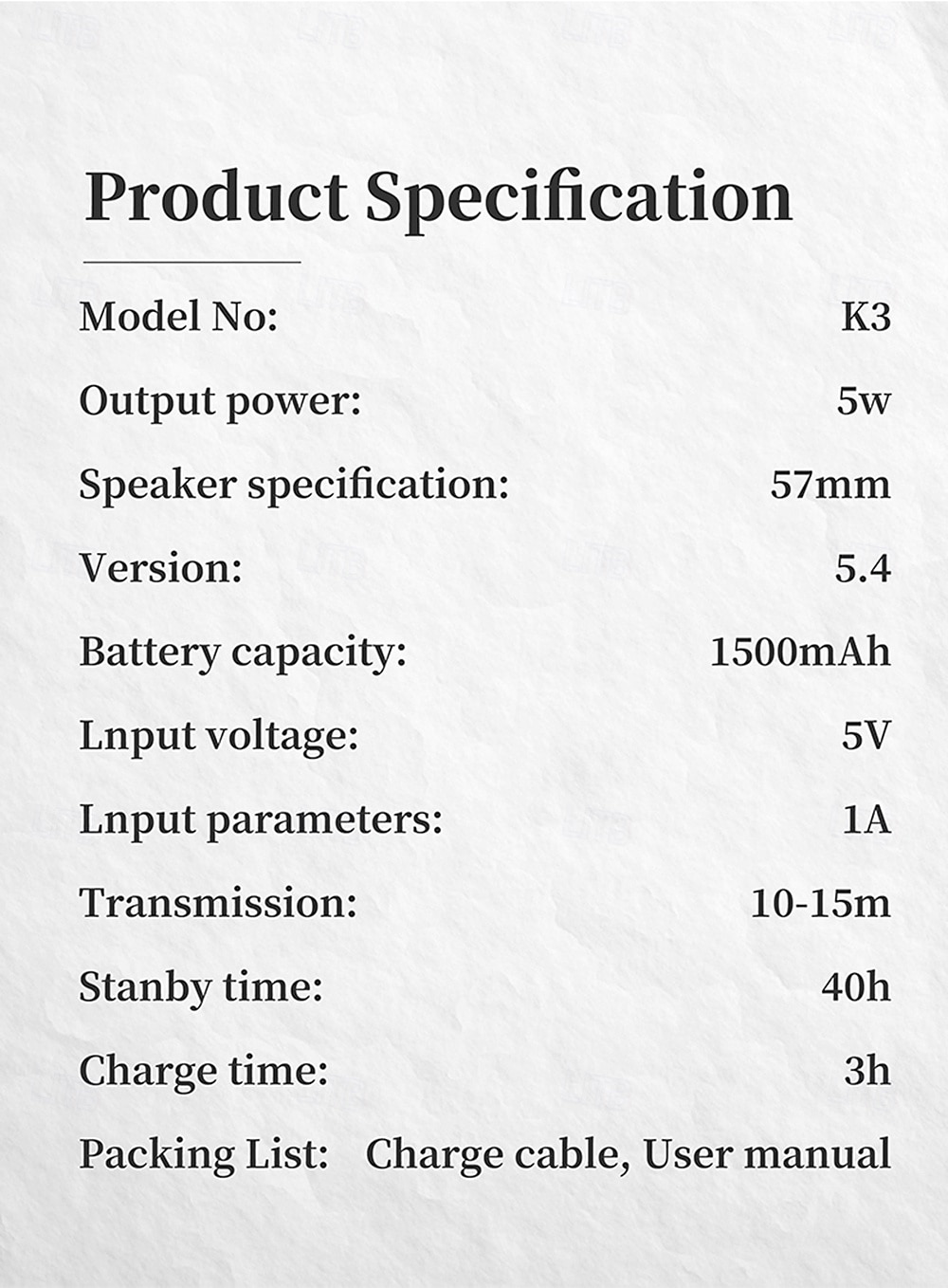 K3  Portable Wireless Speaker and Alarm Clock Bass 40-Hour Battery Life Dual-Mode Phone Stand/Bracket TF Card Player -C Dual Speakers Low Power Mode Compatible with Mobile Devices - Black/Whi 2025 - $25.99 –P11