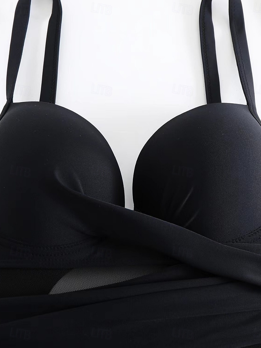 Женский купальник с одним куском сексуальный с вырезом монокини контролирующий живот высокая талия облегающий без спинки элегантный для отпуска однотонный цвет V-образный вырез без рукавов 2026 - $21.99 –P10