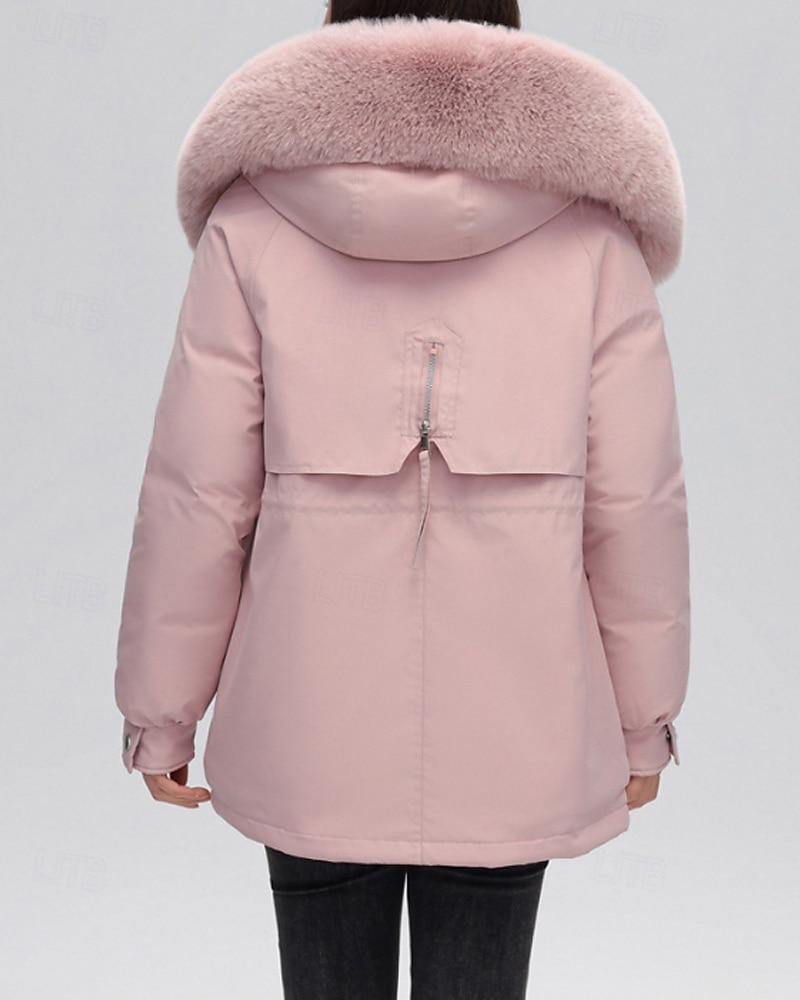 Per donna Giacca imbottita Giacca in Pile Cappotto in Pelliccia Sintetica Caldo Confortevole Cerniera Bottoni Collo in Pelliccia Casual Semplice Vacanza Streetwear Abbigliamento quotidiano Uscire del 2025 a $55.99 –P12