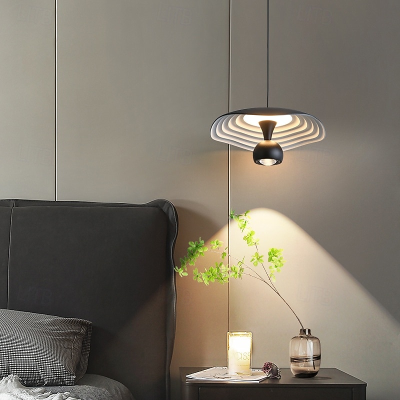 Современный скандинавский подвесной купольный светильник из алюминия и акрила с подсветкой для спальни 2025 - $143.99 –P2
