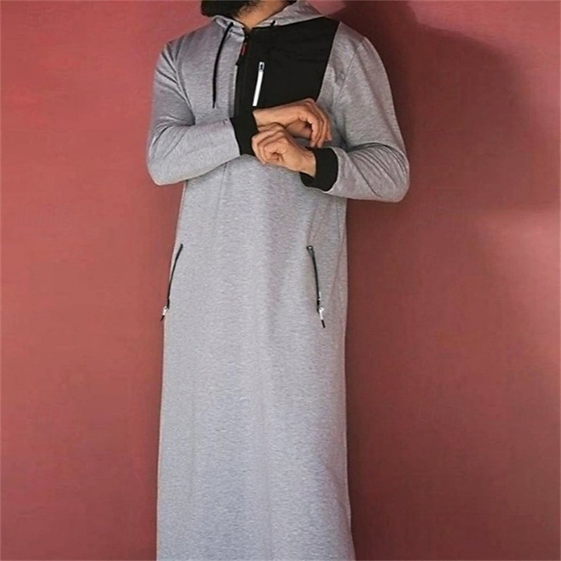 Herren Schlafanzug Freizeitkleidung Bademantel Einfarbig Mode Stilvoll Klassisch Urlaub Heim Täglich Polyester Thermowarm Weich Kapuzenpullover Langarm Kordelzug Frühling Herbst Armeegrün Dunkelgray 2026 - $45.99 –P3