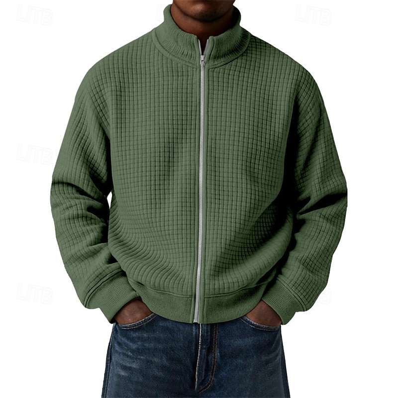 Per uomo Giacca Leggera Giacca a nido d'ape Giacca Casual All'aperto Vacanza Tasca Minimalista Primavera Autunno Inverno Semplice Vintage Streetwear Collo alla coreana Regolare Blu Nero Bianco Rosso del 2026 a $33.99 –P5