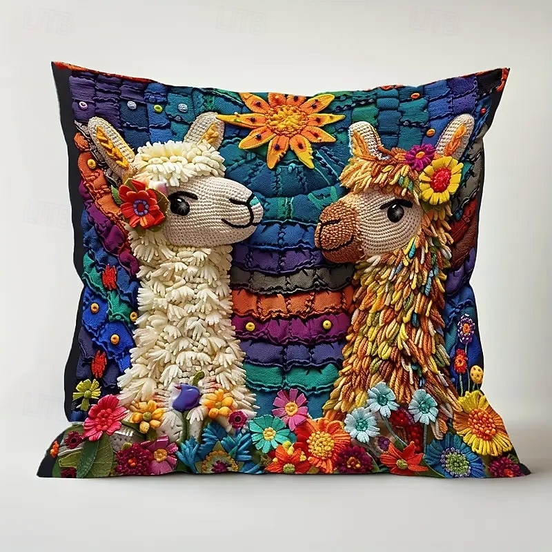 غطاء وسادة من قماش الألبكة بألوان قوس قزح، طباعة مسطحة ثنائية الأبعاد، غطاء وسادة قصير ناعم من القطيفة، غطاء وسادة مزخرف لغرفة المعيشة والأريكة، ديكور منزلي، 18 × 18 بوصة 2026 - $8.99 –P2