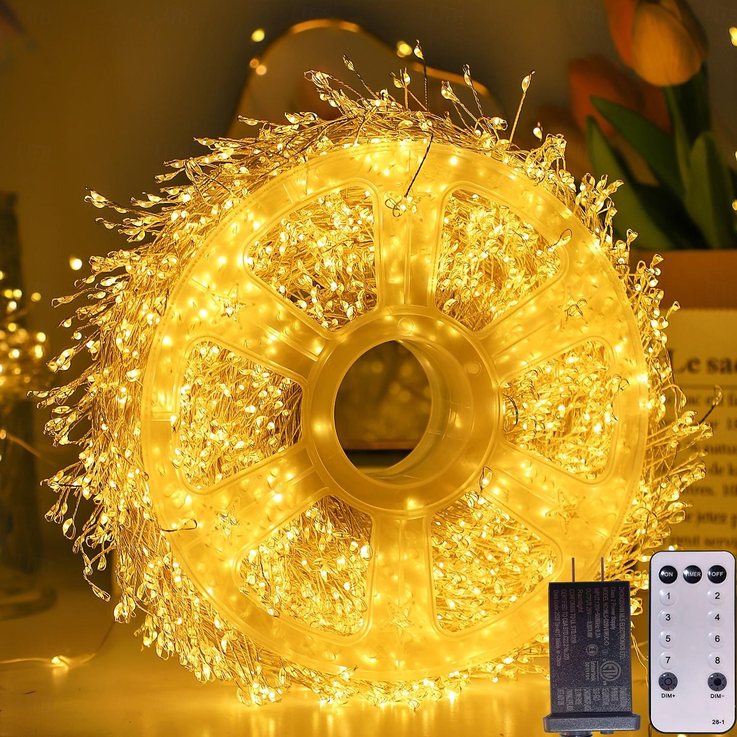 חג המולד זיקוק חוט נחושת מחרוזת אורות פיות מחרוזת אורות 8 פונקציות טיימר שלט רחוק מתח נמוך תקע בטיחות פסטיבל מסיבת חתונה אווירת תאורה דקורטיבית אביזרים 10/15/30/50 מטר 2025 - $20.99 –P1