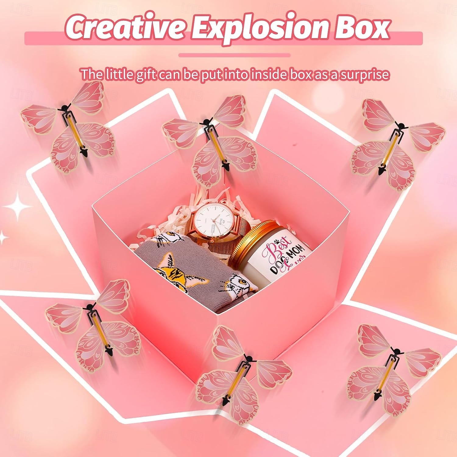 Cadeaux de Saint-Valentin pour Maman Femmes Boîte Cadeau Explosive Papillon Surprise avec Papillons Volants pour Anniversaire de Mariage de 2026 ? $16.99 –P3
