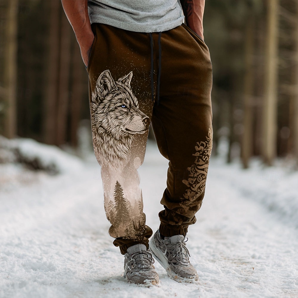 Per uomo Animale Lupo Arte celtica Pantaloni da tuta Joggers Pantaloni Misura del girovita medio Vita elastica con coulisse Vintage Retrò All'aperto Campeggio & Escursionismo Caccia Pantaloni del 2026 a $14.99 –P2