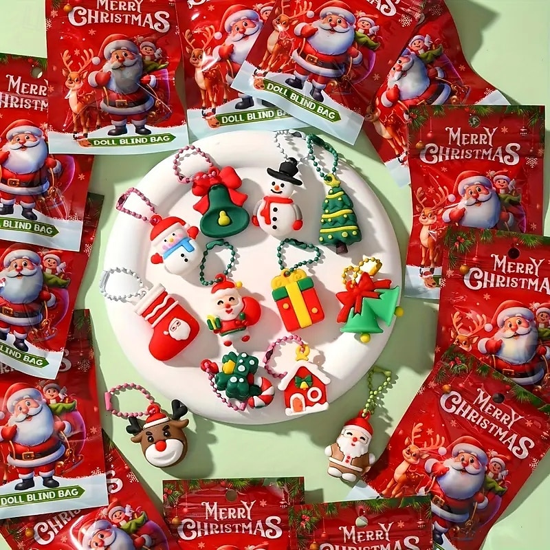 32pcs Christmas Ornament Set with Santa, Reindeer, Snowmen & Candy Canes, Festive Holiday Decorations with Hanging Loop, Perfect For Backpacks 2025 - $15.99 –P8