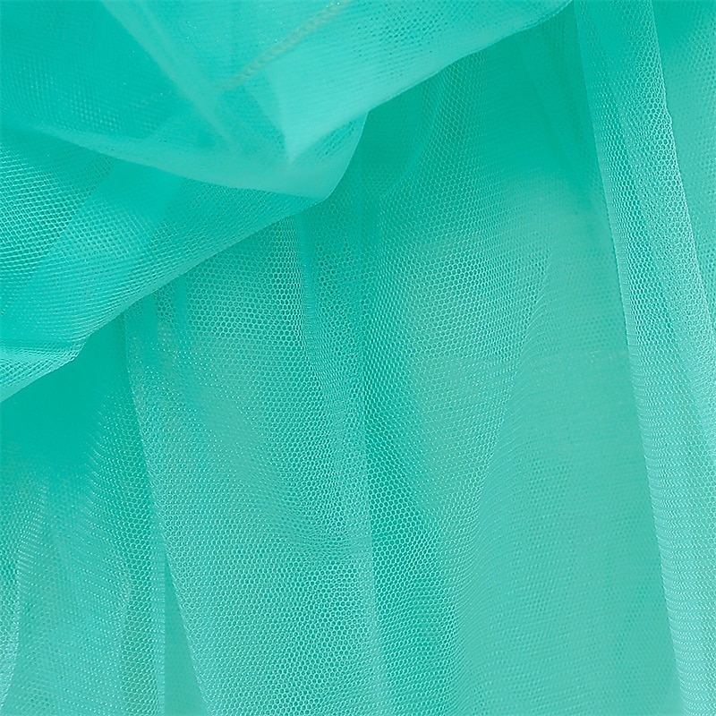 Buchwoche 2026 Kinder Mädchen Kleid Partykleid einfarbig ärmellos Bühnenkleid besondere Anlässe Mesh Mode Alltag Prinzessin Maxi Partykleid Swingkleid Tüllkleid Sommer Frühling ab 4 Jahren grün 2026 - $34.99 –P8