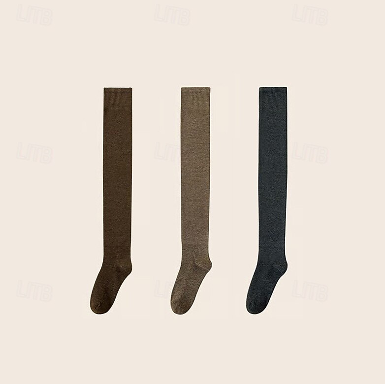 Женские высокие носки выше колена, теплые, мягкие, трикотажные, эластичные, уютные, сексуальные, милые, модные, зимние, осенние, высокие носки выше колена, повседневные, для школьниц, в японском 2026 - $22.99 –P21