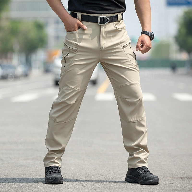 Men's Cargo Pants Trousers Multi Pocket Solid Color Windproof Wearable Daily Outdoor Camping & Hiking Streetwear Stylish Blue Camouflage khaki Micro-elastic 2026 - $24.99 –P2