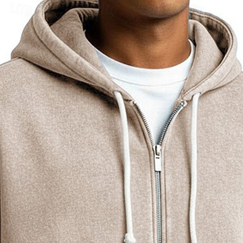 Hombre Sudadera Sudadera con capucha y cremallera completa Azul Piscina Albaricoque Negro Rosa Verde Ejército Con Capucha Plano Cerrar Deporte Casual Diario Ropa de calle Fresco Ropa deportiva Todas 2025 - $27.99 –P12