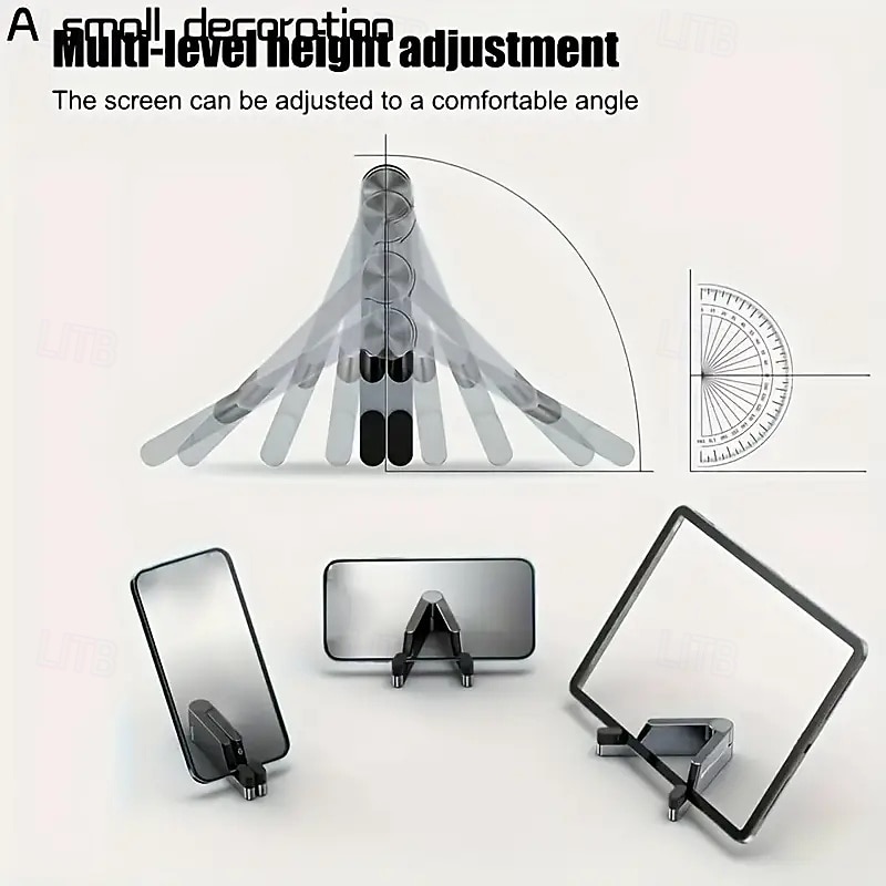 2026年 2パックアルミ合金V字型折りたたみ電話スタンド ポータブルデスクトップスタンド デスクトップ電話ホルダー ポータブルデバイススタンド 調整可能な電話スタンド 折りたたみ電話ホルダー  コレクション – $13.99 –P5