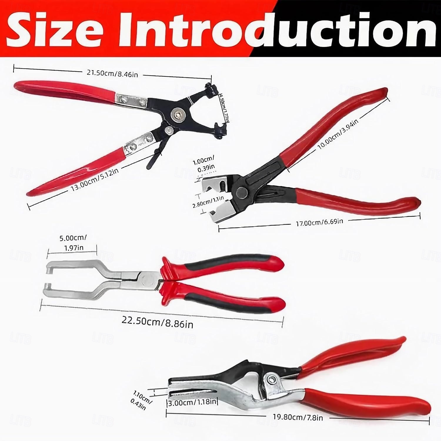 مجموعة كماشة مشابك خرطوم احترافية مكونة من 4 قطع، تصميم مريح للاستخدام السهل والمتين، مناسبة للسيارة والدراجات النارية وإصلاح الدراجات وأداة قطع وتفكيك خط الوقود وأدوات الأجهزة اليدوية 2026 - $31.99 –P7