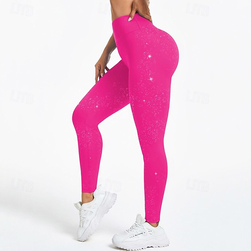 Women's Compression Pants Running Tights Yoga Leggings Butt Lift Tummy Control High Waist Athletic Sports Pilates Bottoms Solid Color Black White Pink Sports Activewear 2026 - $17.99 –P14