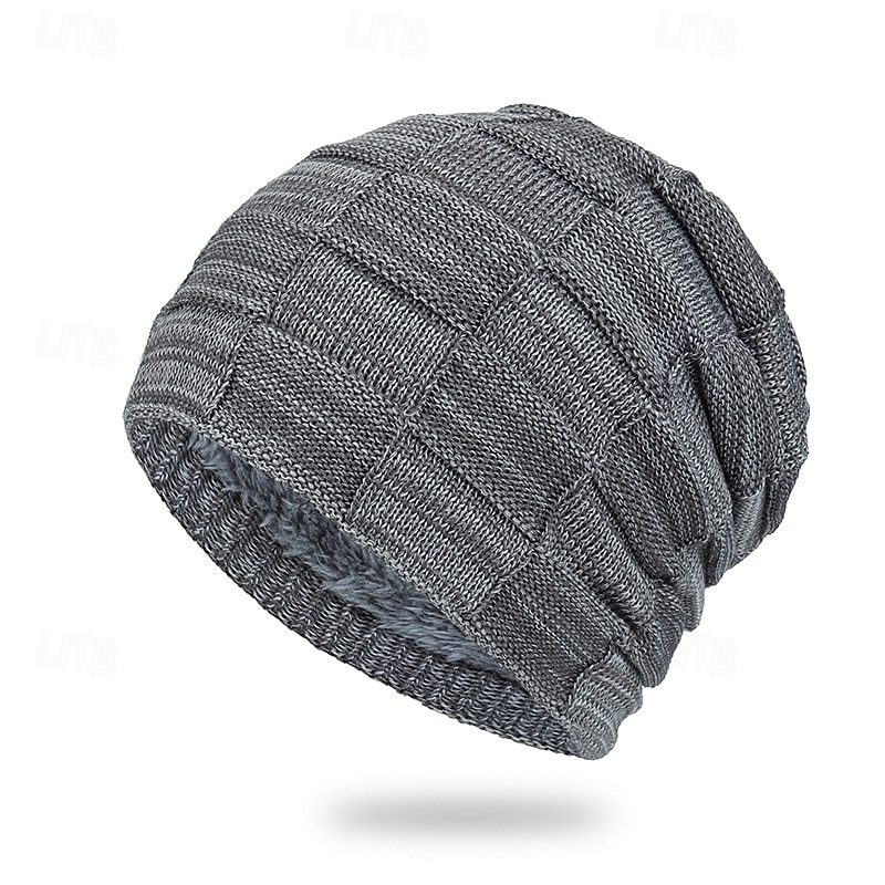 Męskie Dla obu płci Czapka Beanie Czapki zimowe Czapki Dzianinowy kapelusz Czapka zimowa Czarny Wino Poliester Dzianiny Oddychający Wygodny Dzienne zużycie Wyjściowe Jednolity/zwykły kolor Ciepłe 2026 - $8.49 –P1